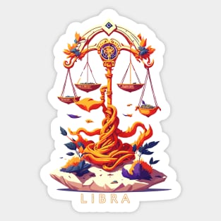 Zodiac sign Libra T-shirt Sticker